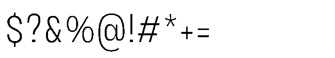 JHC Noda Narrow Light Font OTHER CHARS
