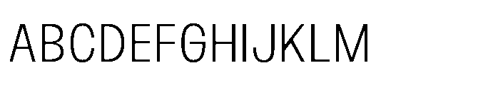 JHC Noda Narrow Light Font UPPERCASE
