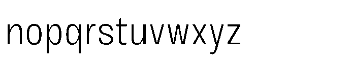 JHC Noda Narrow Light Font LOWERCASE