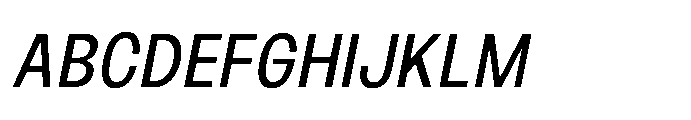 JHC Noda Narrow Medium Italic Font UPPERCASE