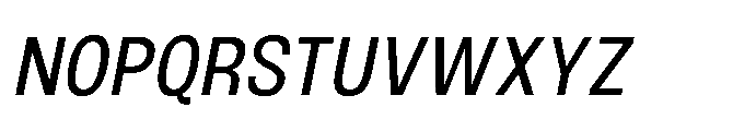 JHC Noda Narrow Medium Italic Font UPPERCASE