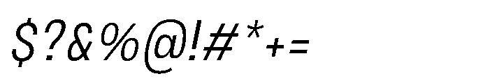 JHC Noda Narrow Regular Italic Font OTHER CHARS