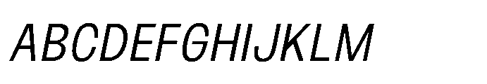 JHC Noda Narrow Regular Italic Font UPPERCASE