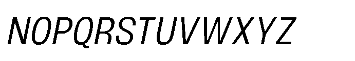 JHC Noda Narrow Regular Italic Font UPPERCASE