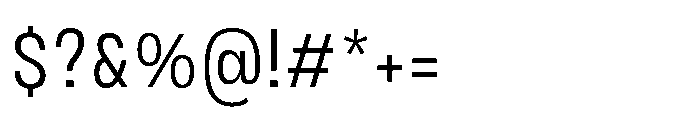 JHC Noda Narrow Regular Font OTHER CHARS