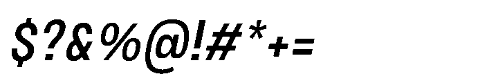 JHC Noda Narrow Semibold Italic Font OTHER CHARS