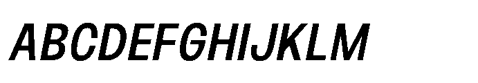 JHC Noda Narrow Semibold Italic Font UPPERCASE