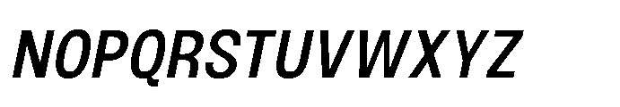 JHC Noda Narrow Semibold Italic Font UPPERCASE