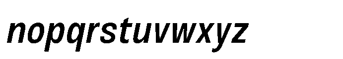 JHC Noda Narrow Semibold Italic Font LOWERCASE