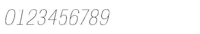 JHC Noda Narrow Thin Italic Font OTHER CHARS