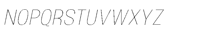 JHC Noda Narrow Thin Italic Font UPPERCASE