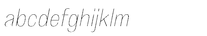 JHC Noda Narrow Thin Italic FONT