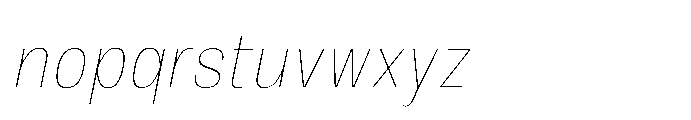 JHC Noda Narrow Thin Italic Font LOWERCASE