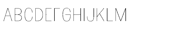 JHC Noda Narrow Thin Font UPPERCASE