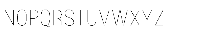 JHC Noda Narrow Thin Font UPPERCASE