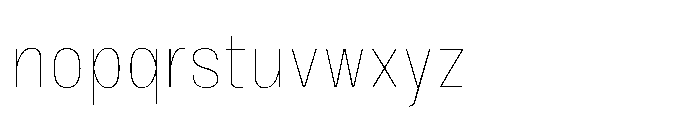 JHC Noda Narrow Thin Font LOWERCASE