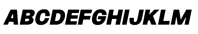 JHC Noda Norm Black Italic Font UPPERCASE