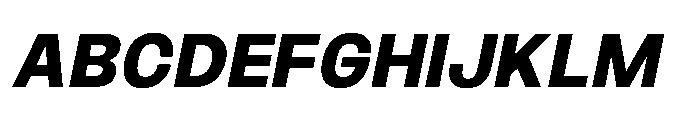 JHC Noda Norm Extrabold Italic Font UPPERCASE