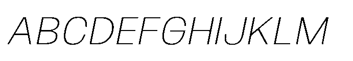 JHC Noda Norm Extralight Italic Font UPPERCASE