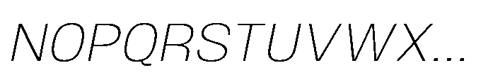 JHC Noda Norm Extralight Italic Font UPPERCASE