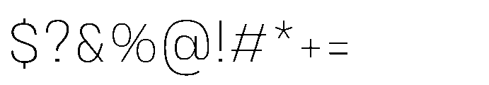 JHC Noda Norm Extralight Font OTHER CHARS