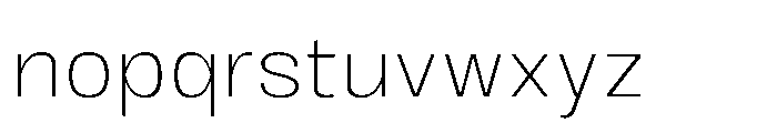 JHC Noda Norm Extralight Font LOWERCASE