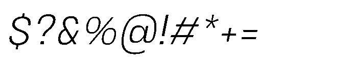 JHC Noda Norm Light Italic Font OTHER CHARS