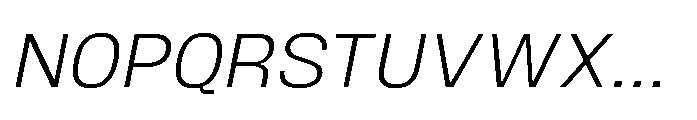 JHC Noda Norm Light Italic Font UPPERCASE