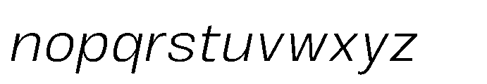 JHC Noda Norm Light Italic Font LOWERCASE