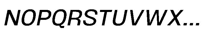 JHC Noda Norm Medium Italic Font UPPERCASE