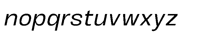 JHC Noda Norm Regular Italic Font LOWERCASE