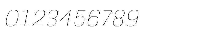 JHC Noda Norm Thin Italic Font OTHER CHARS
