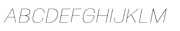 JHC Noda Norm Thin Italic Font UPPERCASE