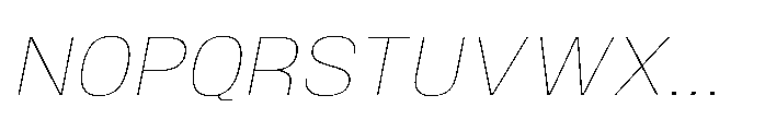 JHC Noda Norm Thin Italic Font UPPERCASE