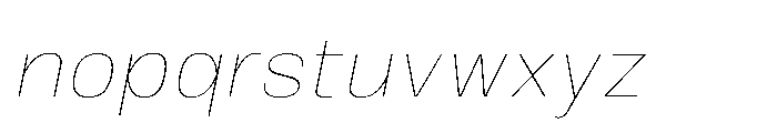 JHC Noda Norm Thin Italic Font LOWERCASE