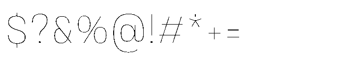 JHC Noda Norm Thin Font OTHER CHARS