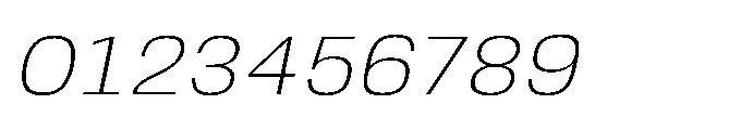 JHC Noda Wide Extralight Italic Font OTHER CHARS