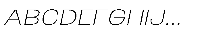 JHC Noda Wide Extralight Italic Font UPPERCASE
