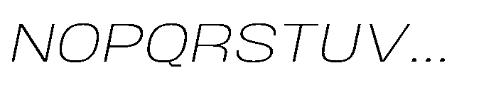JHC Noda Wide Extralight Italic Font UPPERCASE
