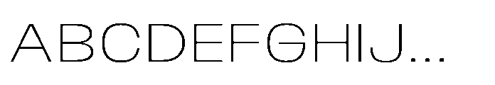 JHC Noda Wide Extralight Font UPPERCASE