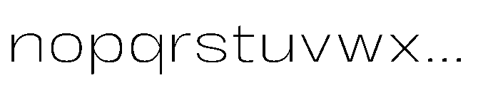 JHC Noda Wide Extralight Font LOWERCASE