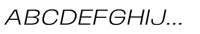 JHC Noda Wide Light Italic Font UPPERCASE