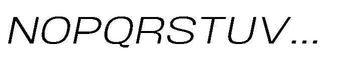 JHC Noda Wide Light Italic Font UPPERCASE