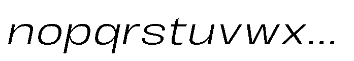 JHC Noda Wide Light Italic Font LOWERCASE