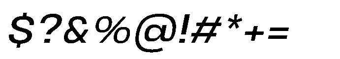 JHC Noda Wide Medium Italic Font OTHER CHARS