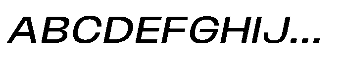 JHC Noda Wide Medium Italic Font UPPERCASE