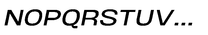 JHC Noda Wide Medium Italic Font UPPERCASE