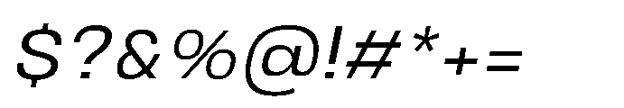 JHC Noda Wide Regular Italic Font OTHER CHARS