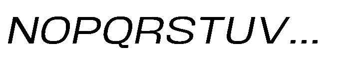 JHC Noda Wide Regular Italic Font UPPERCASE