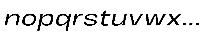 JHC Noda Wide Regular Italic Font LOWERCASE